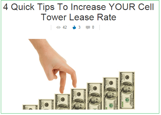 Tips To Increase Cell Tower Lease Rate