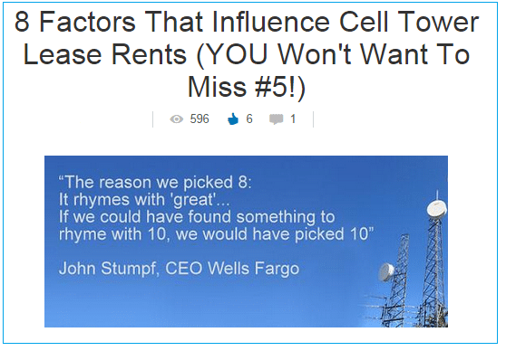 Increase Cell Tower Rents